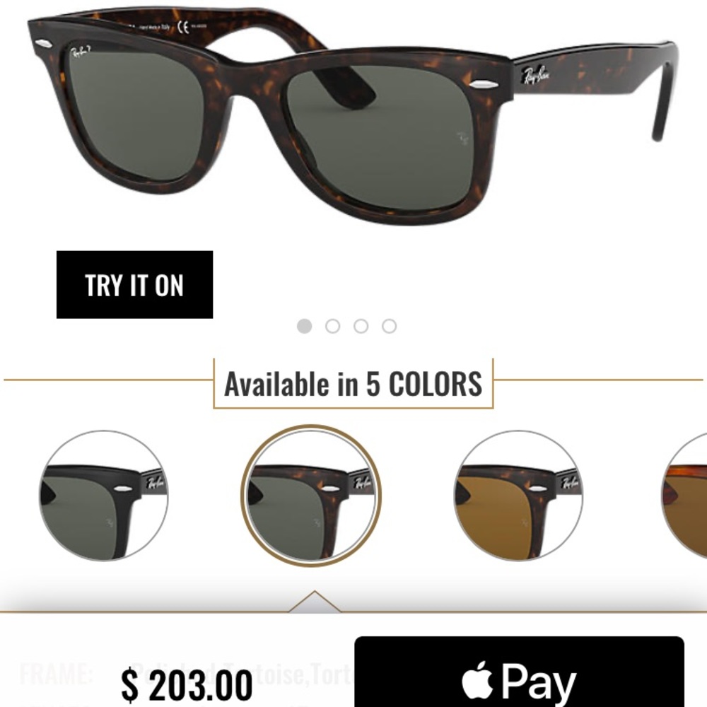 Tortoise Shell Polarized Ray-Ban Wayfarers